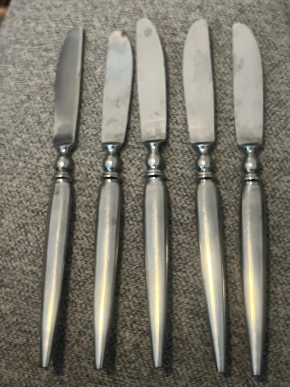 Saladmaster Ellise Dinner Knives Forged Stainless Japan Set of 5 Dinner Knives